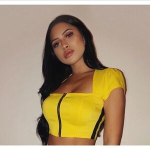 RESERVED ✋ I.AM.GIA Uma Kill Bill Crop Top *Size Medium*